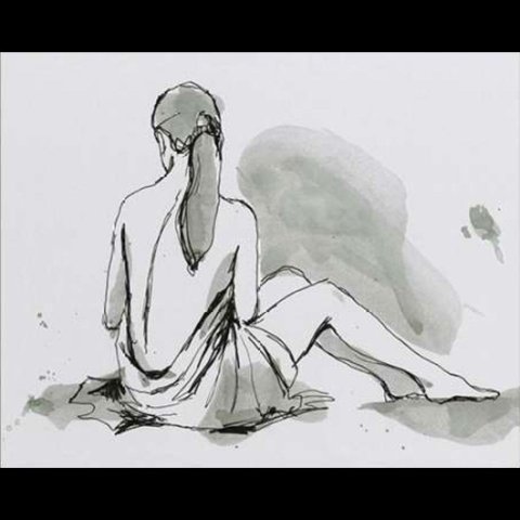 Draped Nude Iii Canaleta 80x64cm Preta