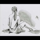 Ver imagem 1 de Draped Nude Iii Canaleta 80x64cm Preta