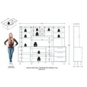 Ver imagem 3 de Cozinha Compacta 8 Portas 3 Gavetas com Nichos para Eletrodomésticos e Pés Reguláveis 242x200,3cm
