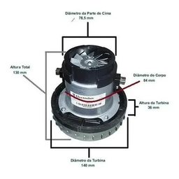 Motor Asp. Electrolux A10/flex 127v Bps1s 1000w - A12556901 - 3