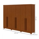Ver imagem 4 de Guarda-roupa Casal Bertha 6 Portas 4 Gavetas Frassino - Moveis Lopas