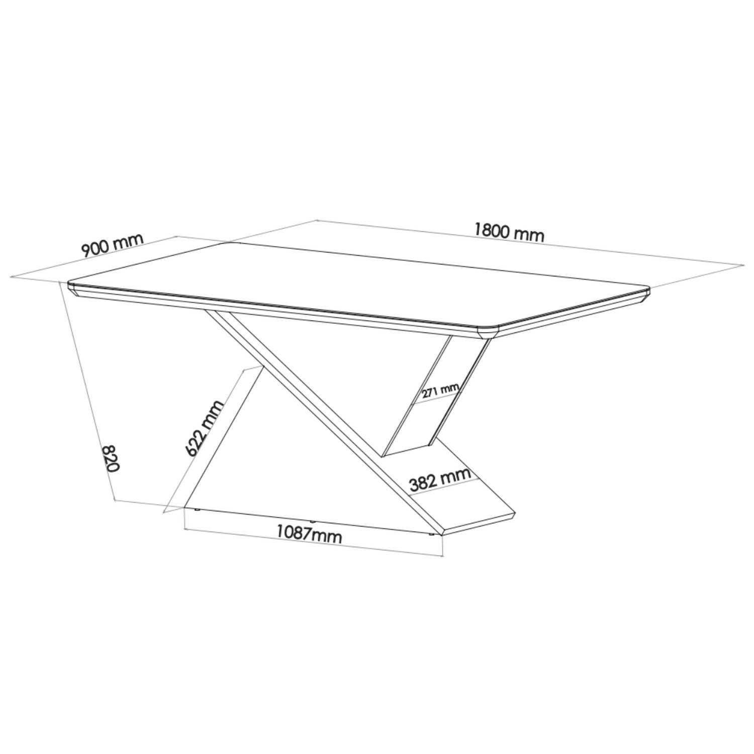 Conjunto Sala de Jantar Mesa Epic Tampo Vidro/mdf com 6 Cadeiras Iza - 3