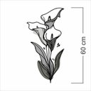 Ver imagem 4 de Adesivo Floral Boho Cinza Estilo Nórdico 30x60 Minimalista Mod.04