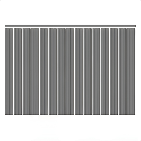 Kit Cabeceira Painel Ripado Autocolante Casal 15 Ripas de 1,1 Metros Grafite com Acabamento Superior