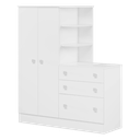 Ver imagem 2 de Guarda-roupa Infantil Doce Sonho 2 Portas - 2 Cores:branco