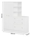 Ver imagem 4 de Guarda-roupa Infantil Doce Sonho 2 Portas - 2 Cores:branco
