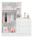 Ver imagem 3 de Guarda-roupa Infantil Doce Sonho 2 Portas - 2 Cores:branco