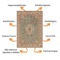 Tapete Tipo Persa Turkish Rug Antialérgico 200x140 - 2