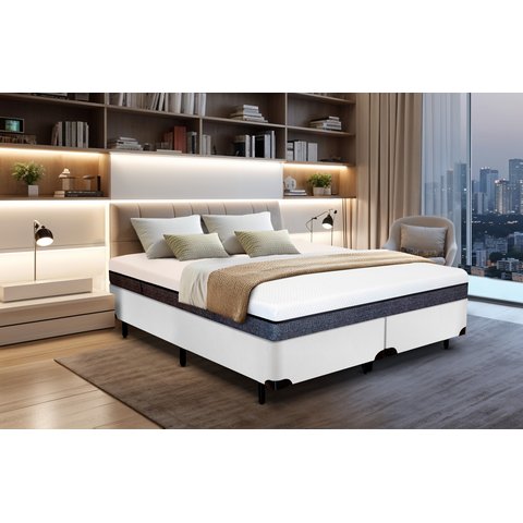 Cama Box King Size Bipartida Serenelife - Corano Branco