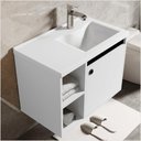 Ver imagem 2 de Conjunto Gabinete com Espelheira e Cuba para Banheiro Éden Branco com Preto