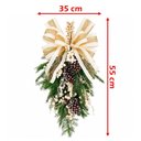 Ver imagem 5 de Guirlanda de Natal Guirlanda Natalina Enfeite Glitter Porta Parede Verde 55cm