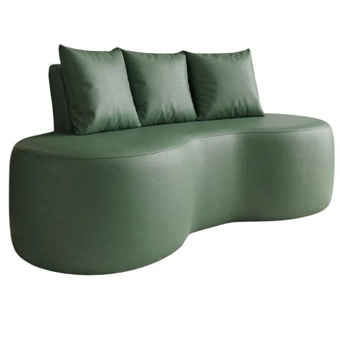 Sofa 2 Lugares Organico Ibiza 160 Cm Corino Verde Selva Vazzano