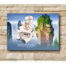 Placa Decorativa - Avatar: Aang e Bisão Appa - Pequena - 1