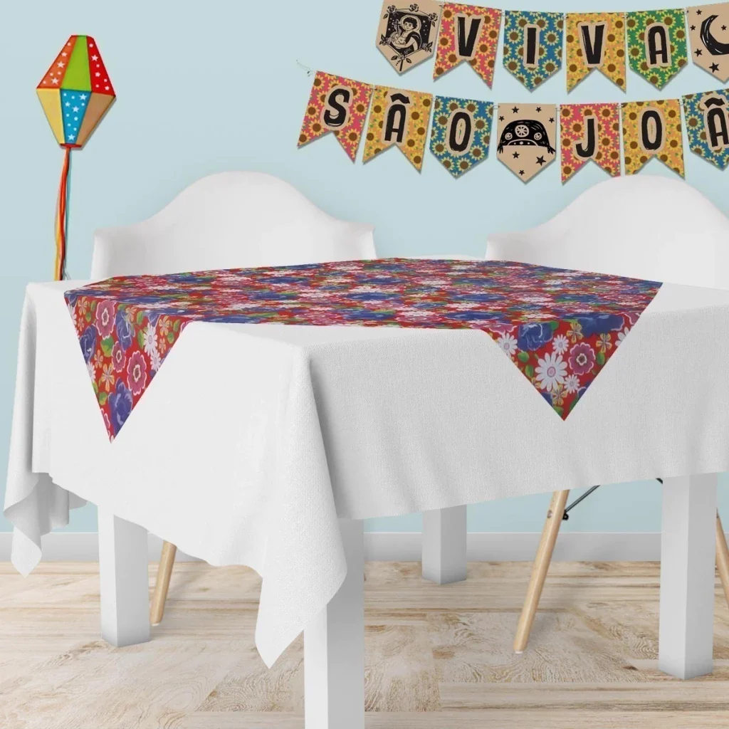 10 Toalha Mesa Tnt Festa Junina Caipira Chita Vm 70x70 - 3