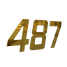Número 130mm Garbo Font - Ouro Espelhado - Metalmidia 2 - 2