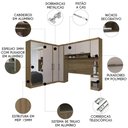 Ver imagem 2 de Guarda Roupa Casal Modulado Espelho Cp06 Delphi Avelã/cinnamon L01 - Mpozenato