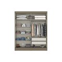 Ver imagem 4 de Guarda Roupa Casal 2 Portas de Correr (1 C/ Espelho) e 2 Gavetas Briz B74 Nature/off White - Henn
