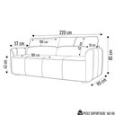 Ver imagem 4 de Sofá Living 3 Lugares Sala de Estar 220cm Virtus L07 Couro Bege - Mpozenato
