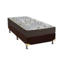 Ver imagem 1 de Cama Box Solteiro: Colchão Espuma Ortobom D45/EP Fort Tech ISO 150 + Base CRC Suede Brown(88x188)
