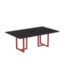 Ver imagem 1 de Mesa de Reunião Retangular com Power Box 200x90cm MR2000P25TUB Preto/Vermelho