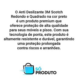 Kit Anti Deslizante Scotch Preto 12 Quadrado 12 Redondo - 4