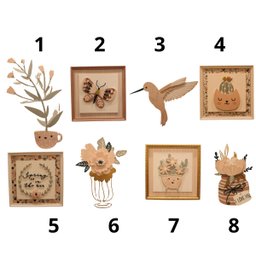 Painel Decorativo Quarto Menina Flores Botânica - 8 Peças - 15