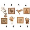 Painel Decorativo Quarto Menina Flores Botânica - 8 Peças - 15