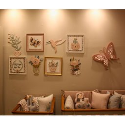 Painel Decorativo Quarto Menina Flores Botânica - 8 Peças - 13