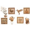 Painel Decorativo Quarto Menina Flores Botânica - 8 Peças - 1