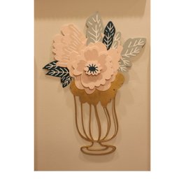 Painel Decorativo Quarto Menina Flores Botânica - 8 Peças - 11