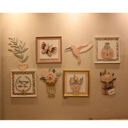 Painel Decorativo Quarto Menina Flores Botânica - 8 Peças - 2