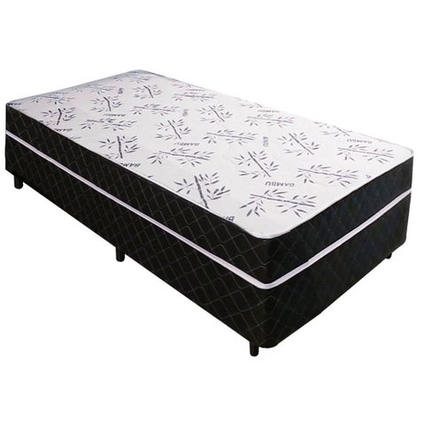 Cama Box Solteiro Conjugada Espuma Ortopédica Selado 88x188 Metalassê Tampo Branco