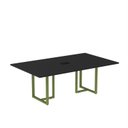 Ver imagem 1 de Mesa de Reunião Retangular com Power Box 200x90cm MR2000P25TUB Preto/Verde