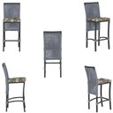 Ver imagem 5 de Mesa Bistrô e 2 Banquetas Roma Preta Corda Estofado 6 Trama Prata
