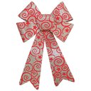 Ver imagem 2 de Enfeite Árvore Natal Laço Arabesco com Veludo 30 Cm