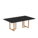Ver imagem 1 de Mesa de Reunião Retangular com Power Box 200x90cm MR2000P25TUB Preto/Laranja