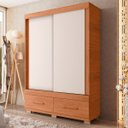 Ver imagem 1 de Guarda-roupa Solteiro 2 Portas de Correr 2 Gavetas Sereno