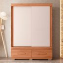 Ver imagem 2 de Guarda-roupa Solteiro 2 Portas de Correr 2 Gavetas Sereno