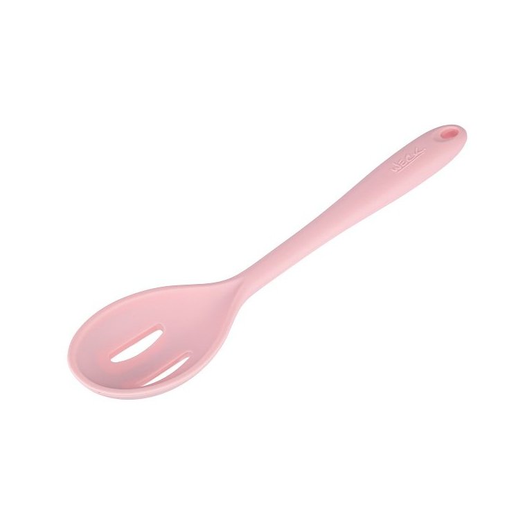 Colher Perfurada Silicone 27CM Rosa WECK