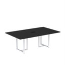 Ver imagem 1 de Mesa de Reunião Retangular com Power Box 200x90cm MR2000P25TUB Preto/Branco