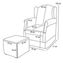 Ver imagem 4 de Poltrona de Amamentação e Descanso com Balanço e Puff Lucy P04 Sintético Azul Marinho - Mpozenato