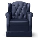 Ver imagem 6 de Poltrona de Amamentação e Descanso com Balanço e Puff Lucy P04 Sintético Azul Marinho - Mpozenato