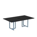 Ver imagem 1 de Mesa de Reunião Retangular com Power Box 200x90cm MR2000P25TUB Preto/Azul Dali