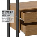 Ver imagem 7 de Guarda Roupa Closet Modulado Siena 132cm 2 Gav Cabideiro e 7 Prat Yescasa Marrom/Cedro Madeirado/Preto