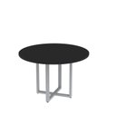 Ver imagem 1 de Mesa de Reunião Redonda 100cm MRR1100P25TUB Preto/Cinza