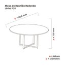 Ver imagem 3 de Mesa de Reunião Redonda 100cm Mrr1100p25tub