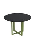 Ver imagem 1 de Mesa de Reunião Redonda 100cm MRR1100P25TUB Preto/Verde Miró