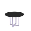 Ver imagem 1 de Mesa de Reunião Redonda 100cm MRR1100P25TUB Preto/Lilás