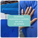 Ver imagem 5 de Capa Impermeável para Colchão Casal Feita em Napa Hospitalar - 138x188x33cm Azul