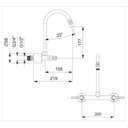 Ver imagem 2 de Misturador para Cozinha de Parede Externo com Bica Móvel e Arejador Articulado Lix
